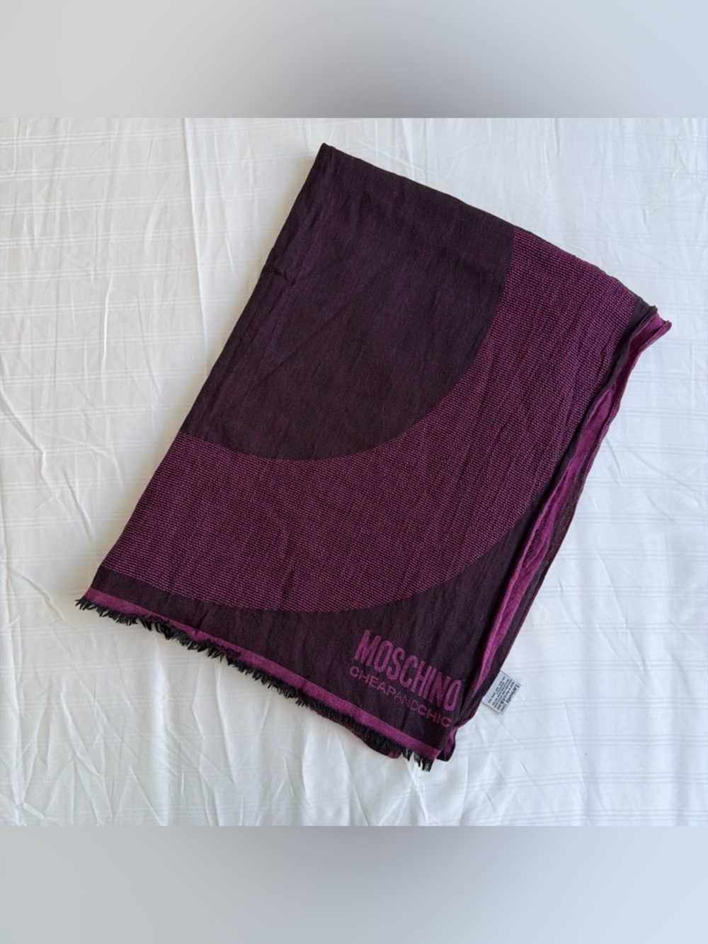 Moschino Purple/plum Graphic Scarf